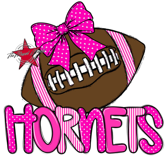 Hornets Football Spirit Design-Pink