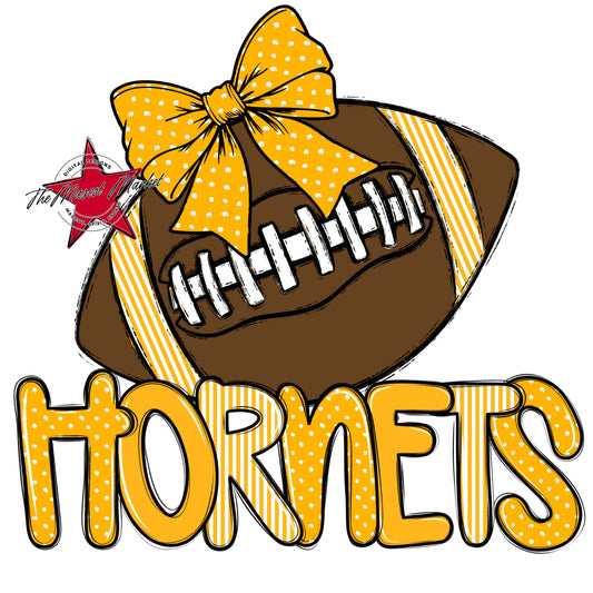 Hornets Football Spirit Design-Yellow