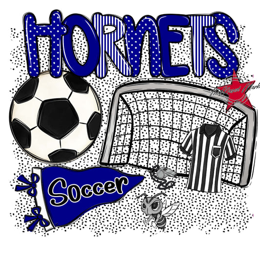 Hornets Soccer Spirit-Blue