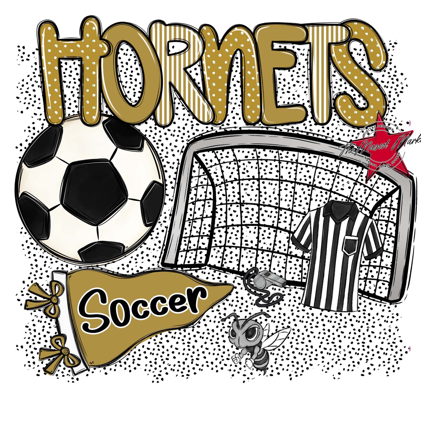 Hornets Soccer Spirit-Gold