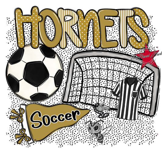 Hornets Soccer Spirit-Gold