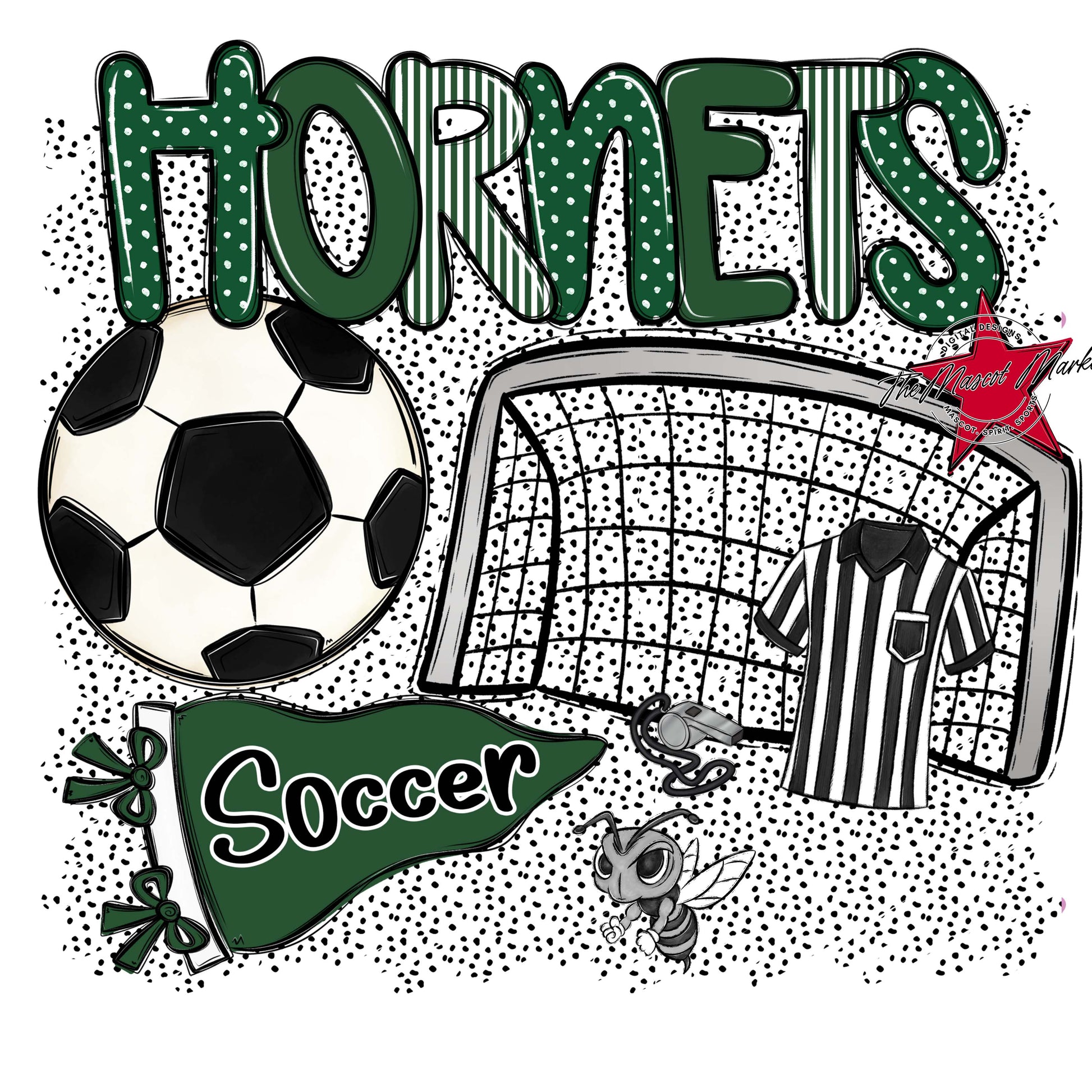 Hornets Soccer Spirit-Green
