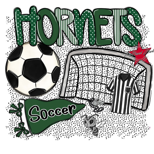 Hornets Soccer Spirit-Green