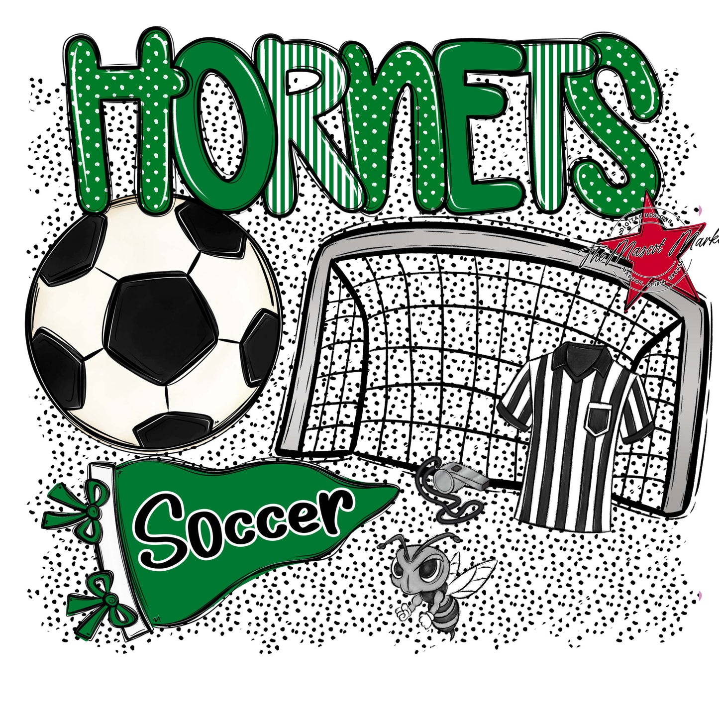 Hornets Soccer Spirit-Kelly Green