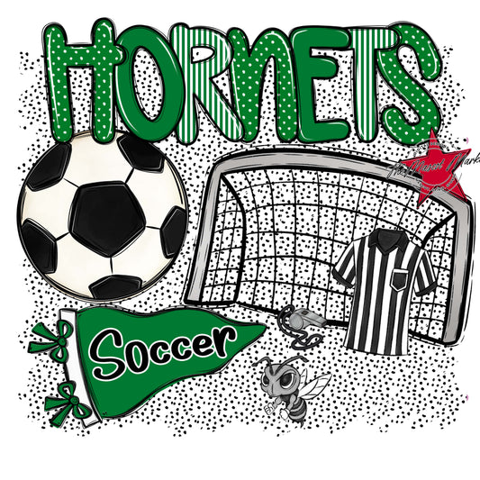 Hornets Soccer Spirit-Kelly Green
