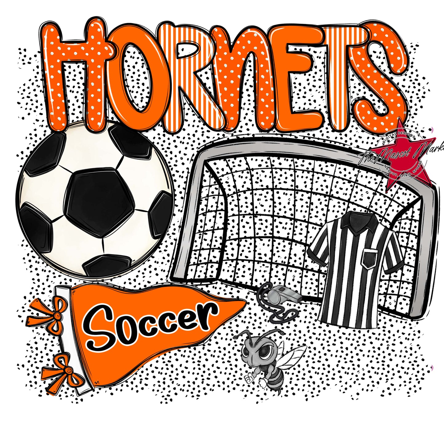 Hornets Soccer Spirit-Orange