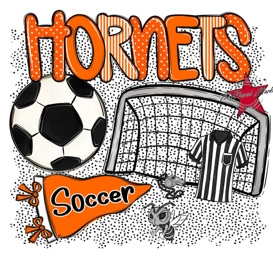 Hornets Soccer Spirit-Orange