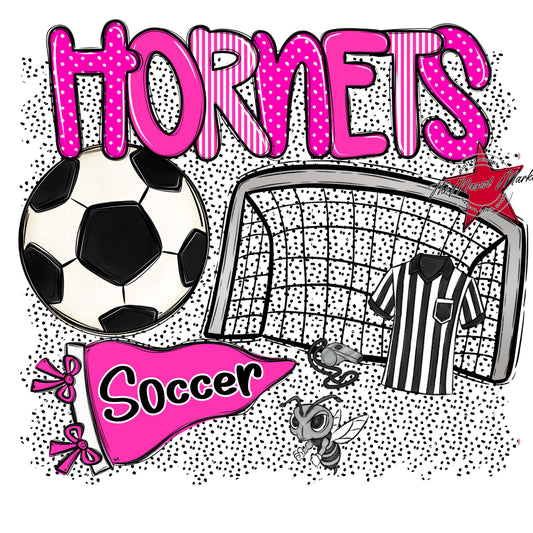 Hornets Soccer Spirit-Pink