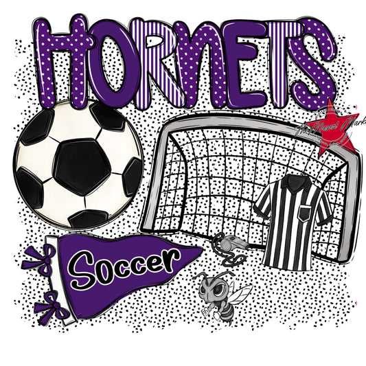 Hornets Soccer Spirit-Purple