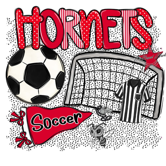 Hornets Soccer Spirit-Red