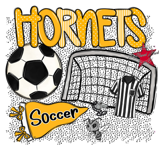 Hornets Soccer Spirit-Yellow
