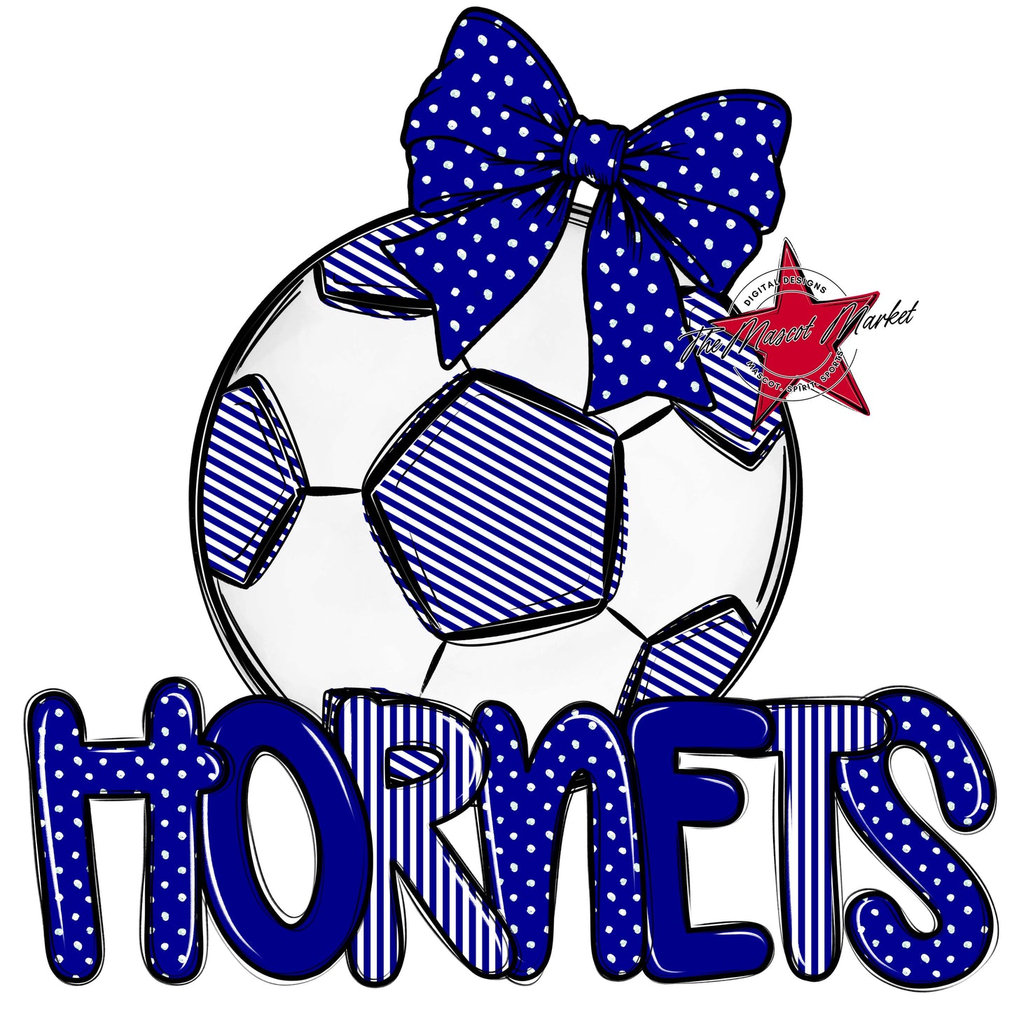 Hornets Soccer Spirit Design-Blue