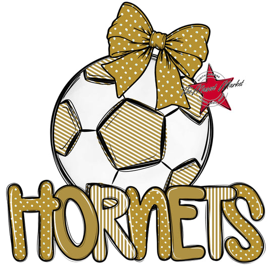 Hornets Soccer Spirit Design-Gold