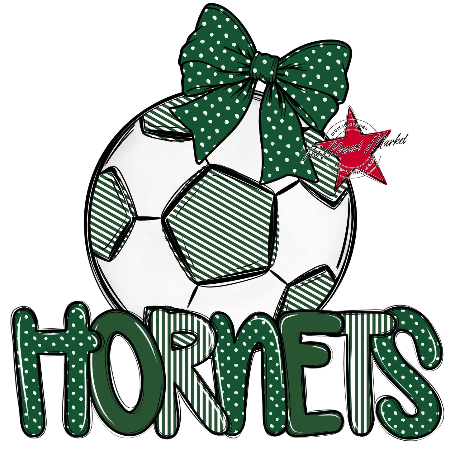 Hornets Soccer Spirit Design-Green