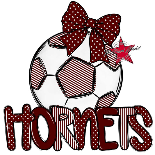 Hornets Soccer Spirit Design-Maroon