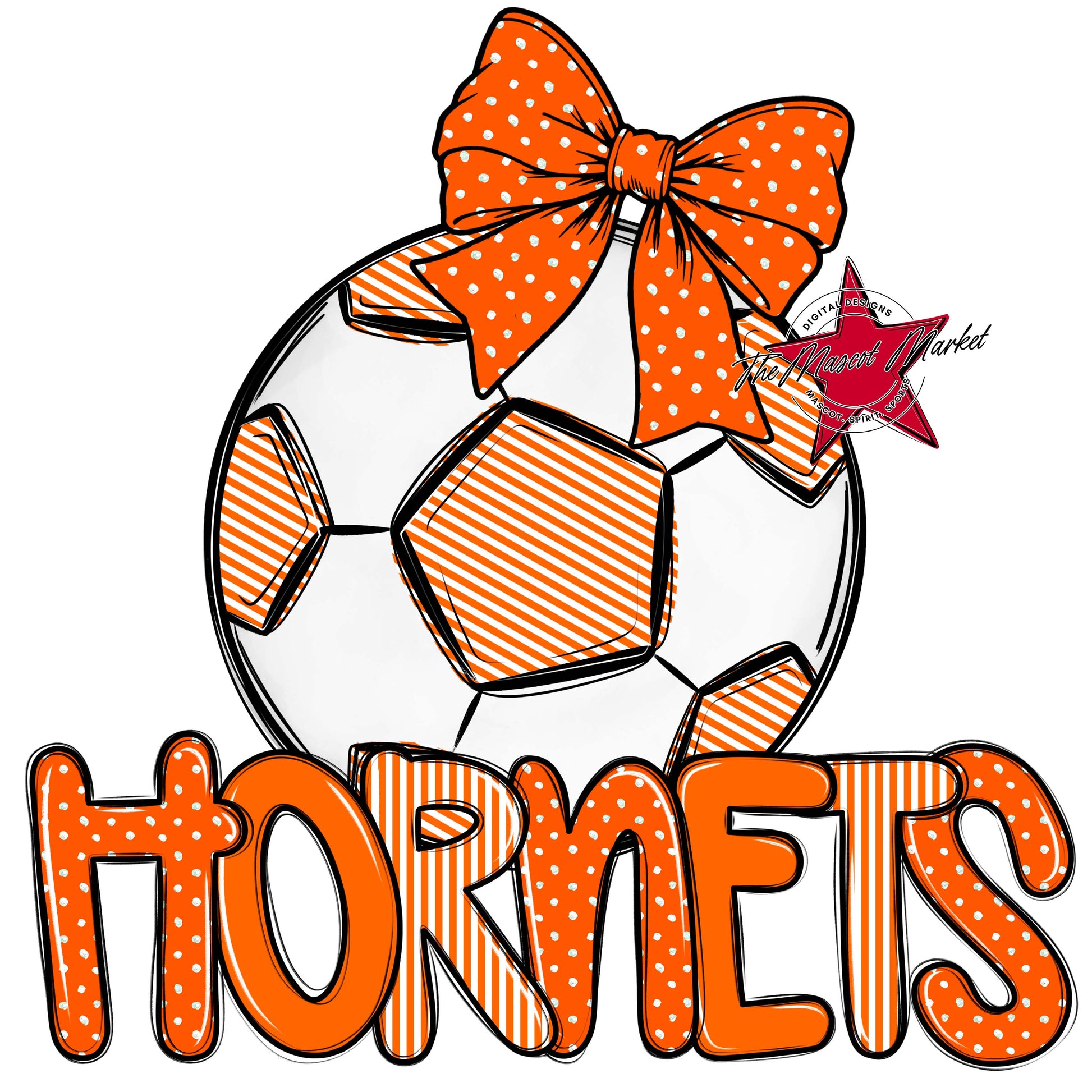 Hornets Soccer Spirit Design-Orange