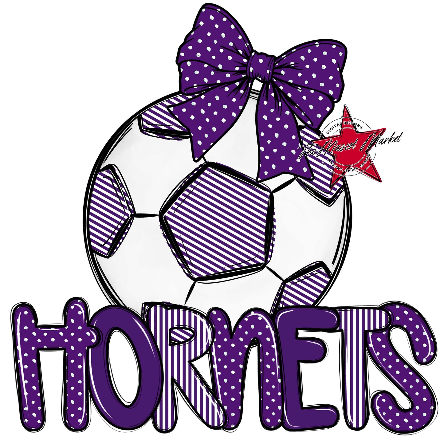 Hornets Soccer Spirit Design-Purple
