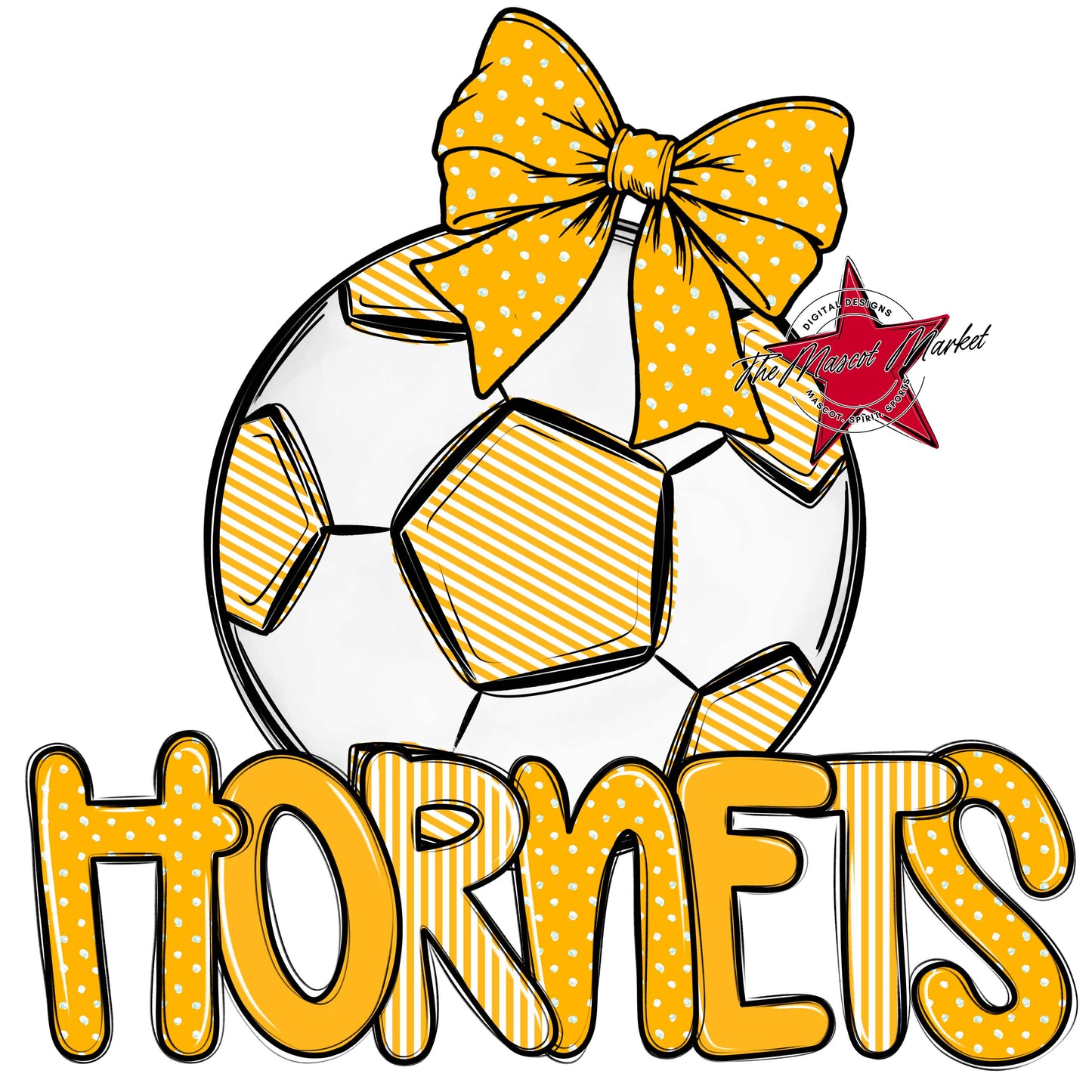 Hornets Soccer Spirit Design-Yellow