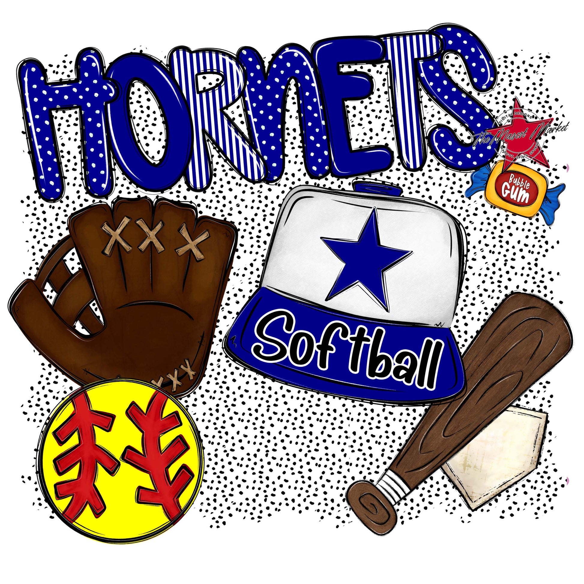 Hornets Softball Spirit-Blue