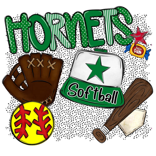 Hornets Softball Spirit-Kelly Green