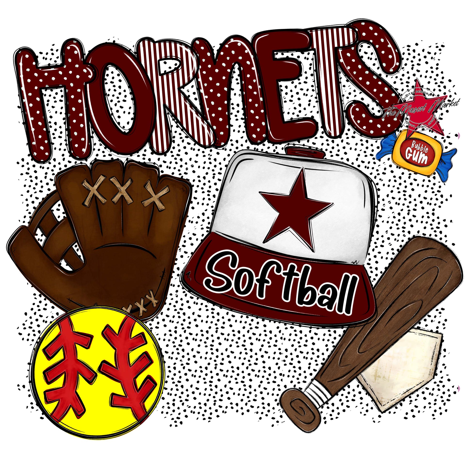 Hornets Softball Spirit-Maroon