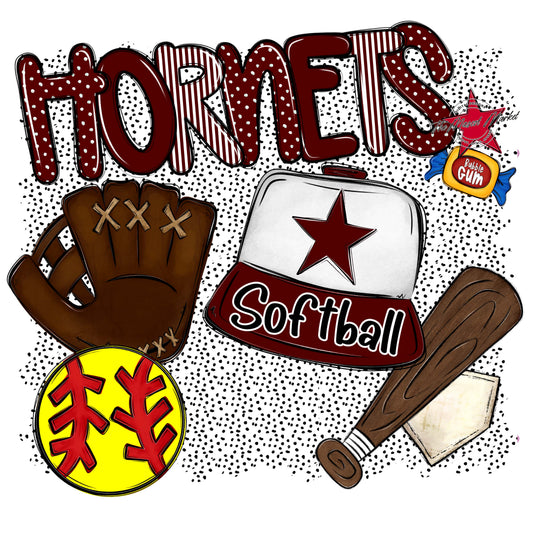 Hornets Softball Spirit-Maroon