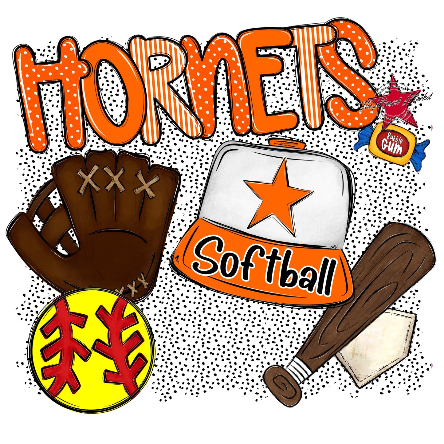 Hornets Softball Spirit-Orange