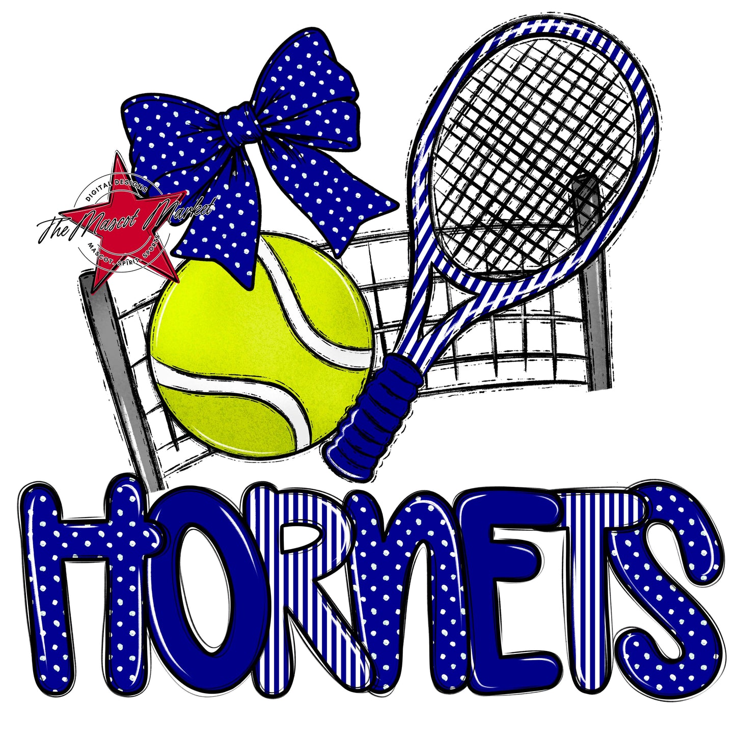 Hornets Tennis Spirit Design-Blue
