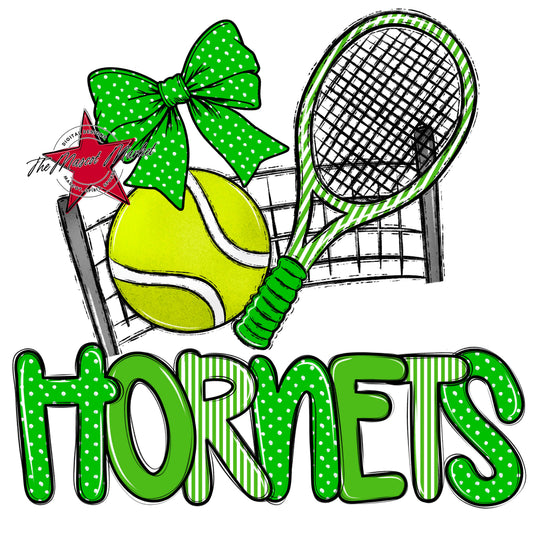 Hornets Tennis Spirit Design-Bright Green