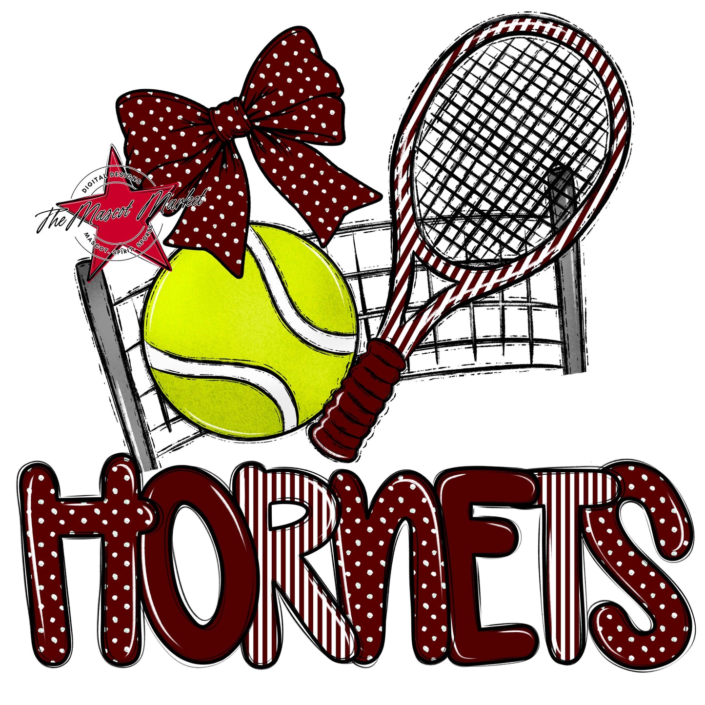 Hornets Tennis Spirit Design-Maroon