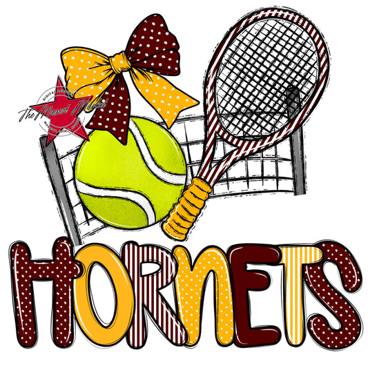 Hornets Tennis Spirit Design-Maroon & Yellow