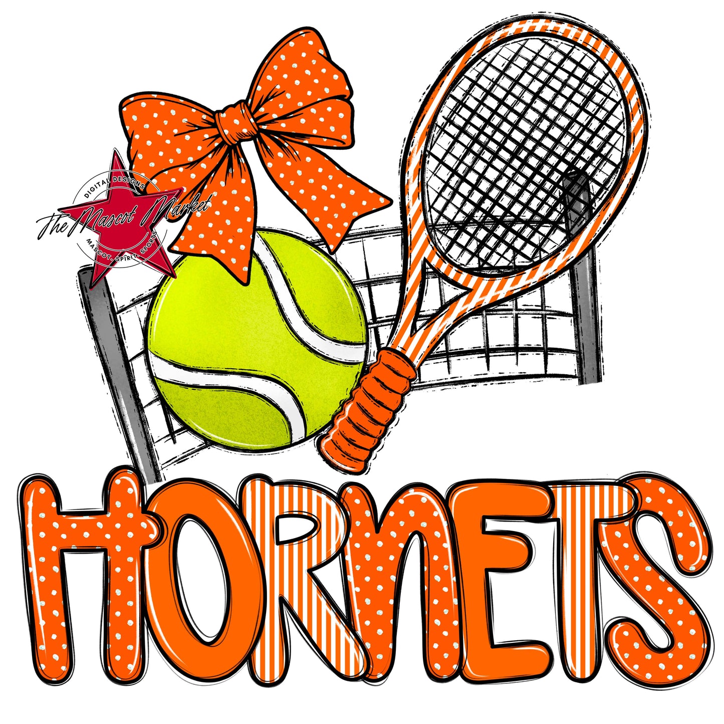 Hornets Tennis Spirit Design-Orange