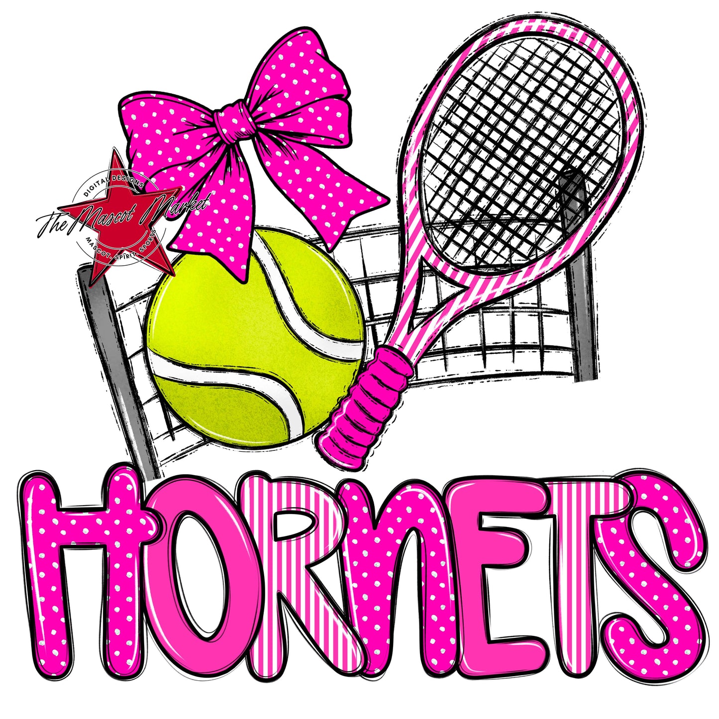 Hornets Tennis Spirit Design-Pink
