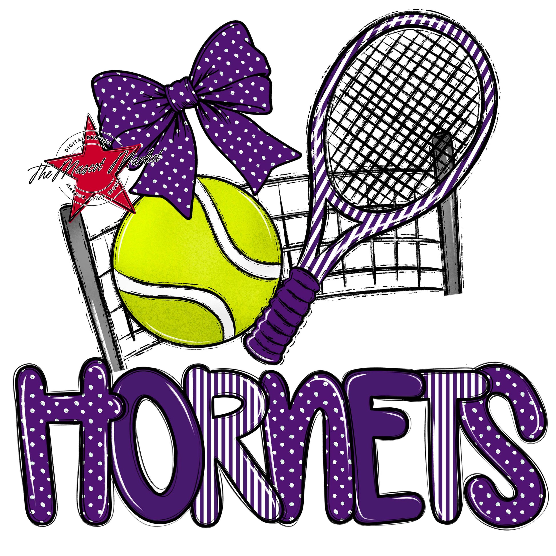Hornets Tennis Spirit Design-Purple