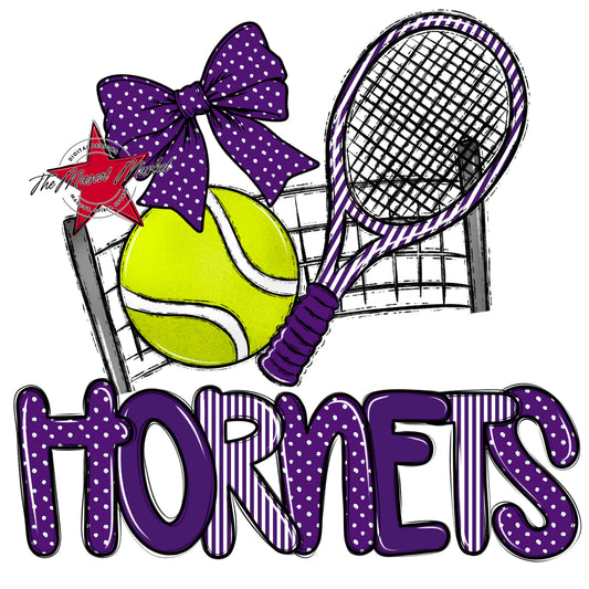 Hornets Tennis Spirit Design-Purple