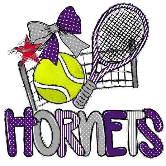 Hornets Tennis Spirit Design-Purple & Grey