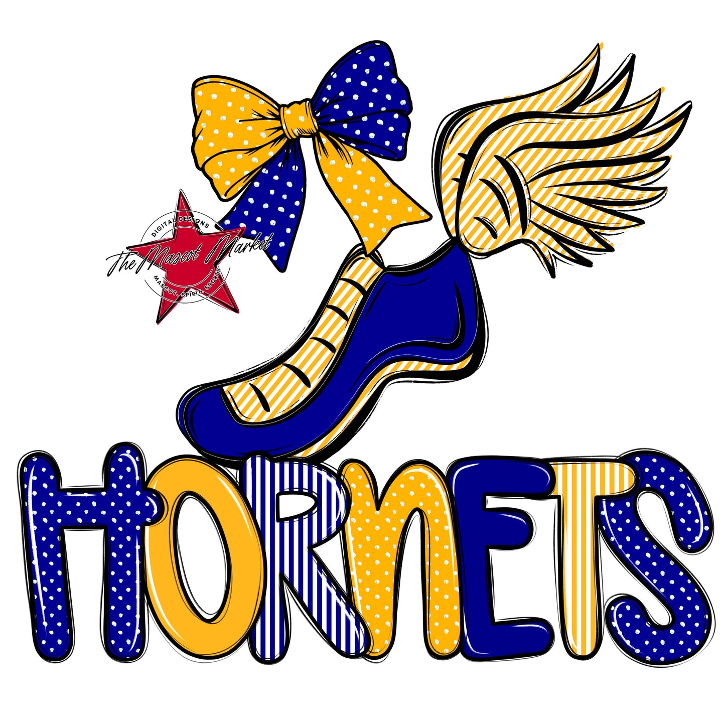 Hornets Track Spirit Design-Blue & Yellow