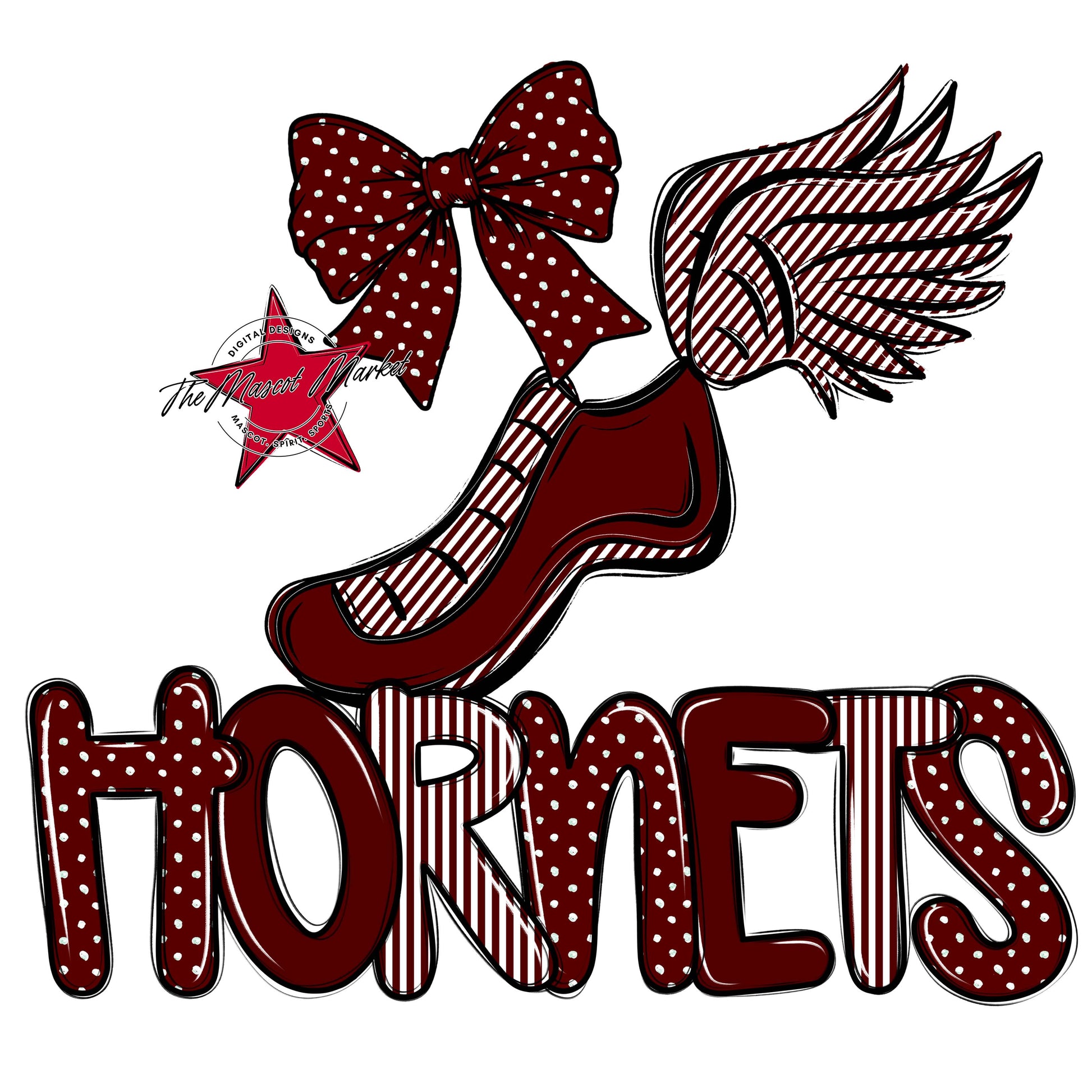 Hornets Track Spirit Design-Maroon