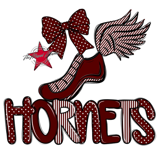 Hornets Track Spirit Design-Maroon