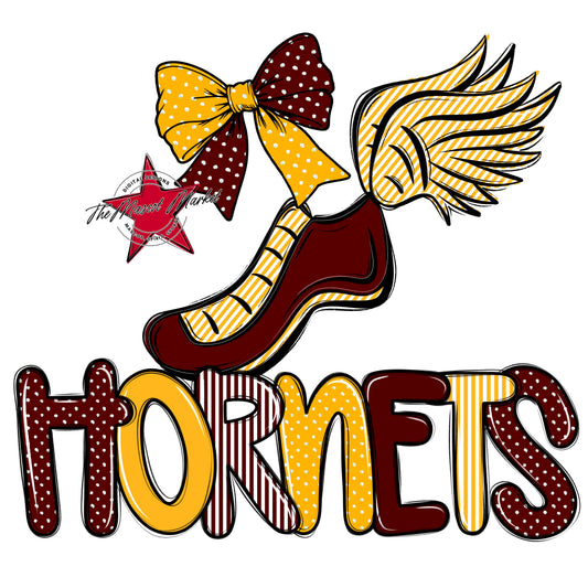 Hornets Track Spirit Design-Maroon & Yellow