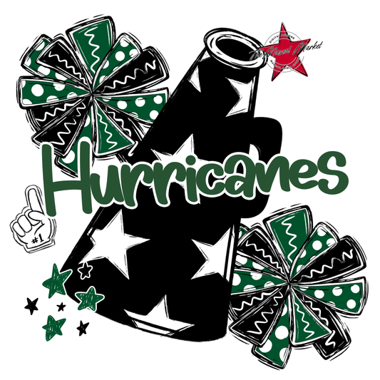 Hurricanes Alpha Megaphone Design-Green