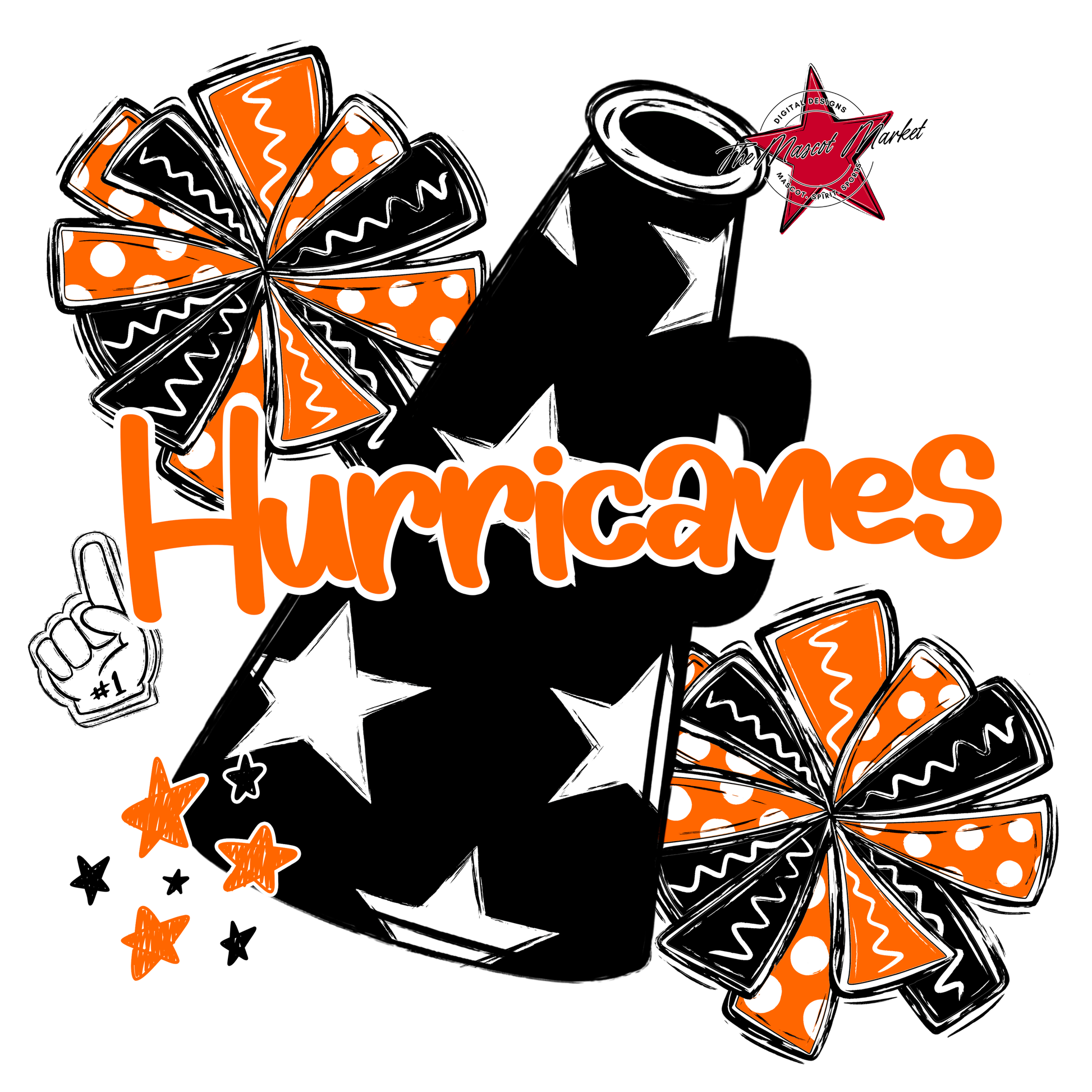 Hurricanes Alpha Megaphone Design-Orange