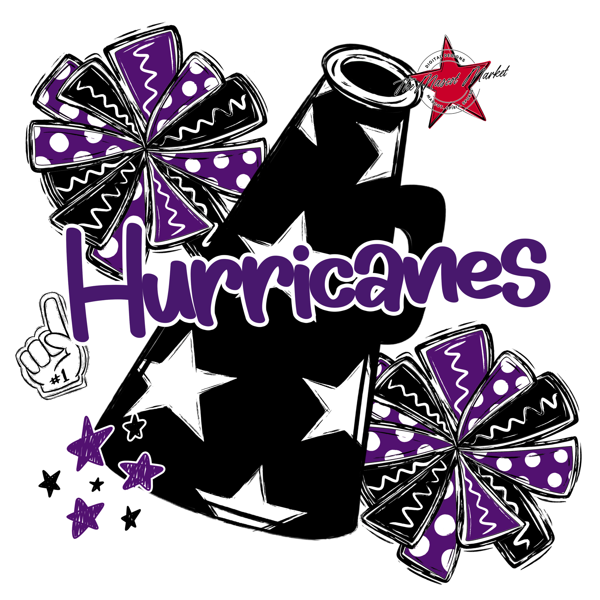 Hurricanes Alpha Megaphone Design-Purple