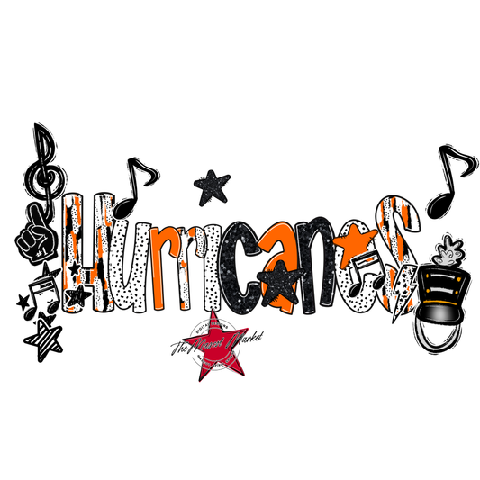 Hurricanes Band Scrape-Orange