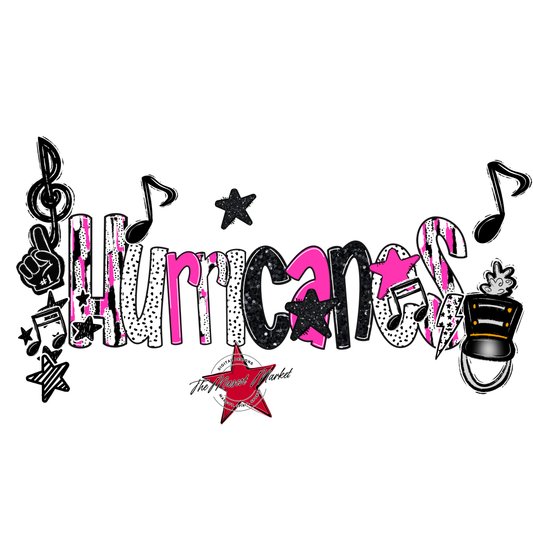 Hurricanes Band Scrape-Pink