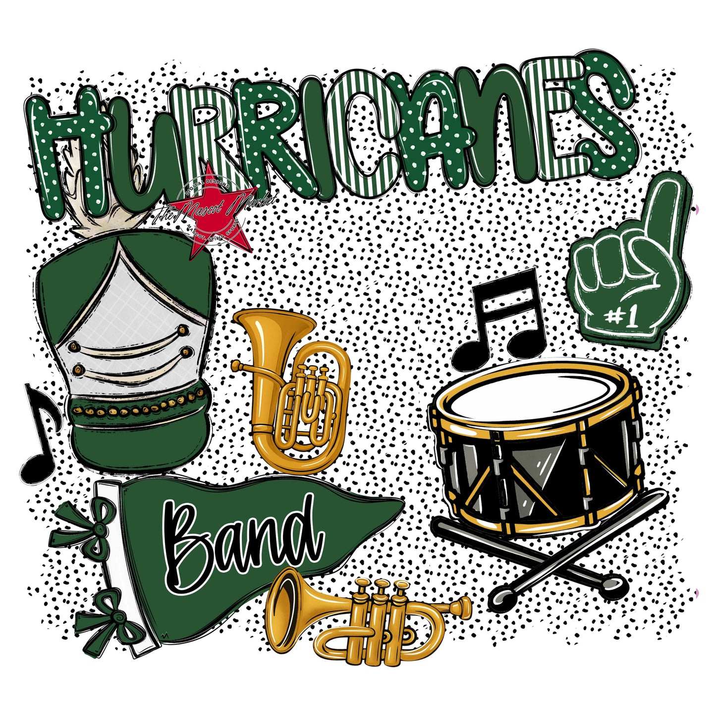 Hurricanes Band Spirit-Green