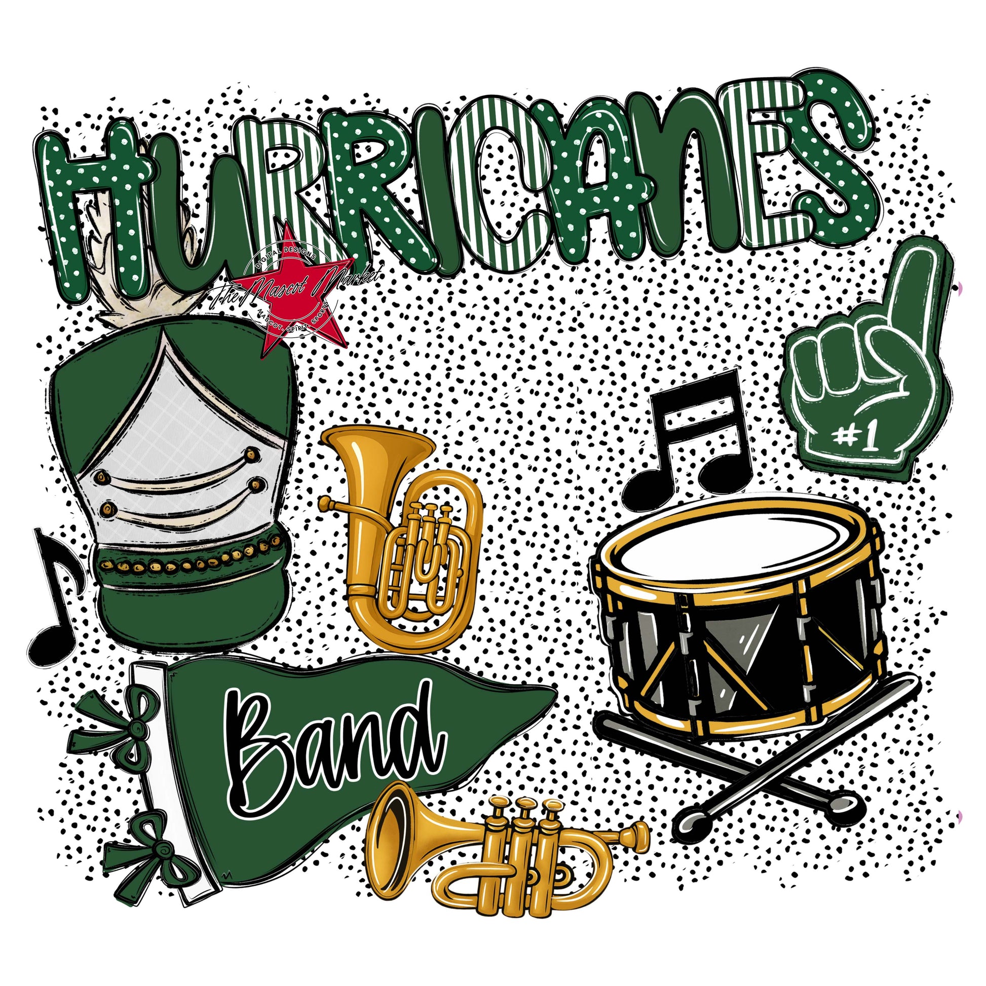 Hurricanes Band Spirit-Green