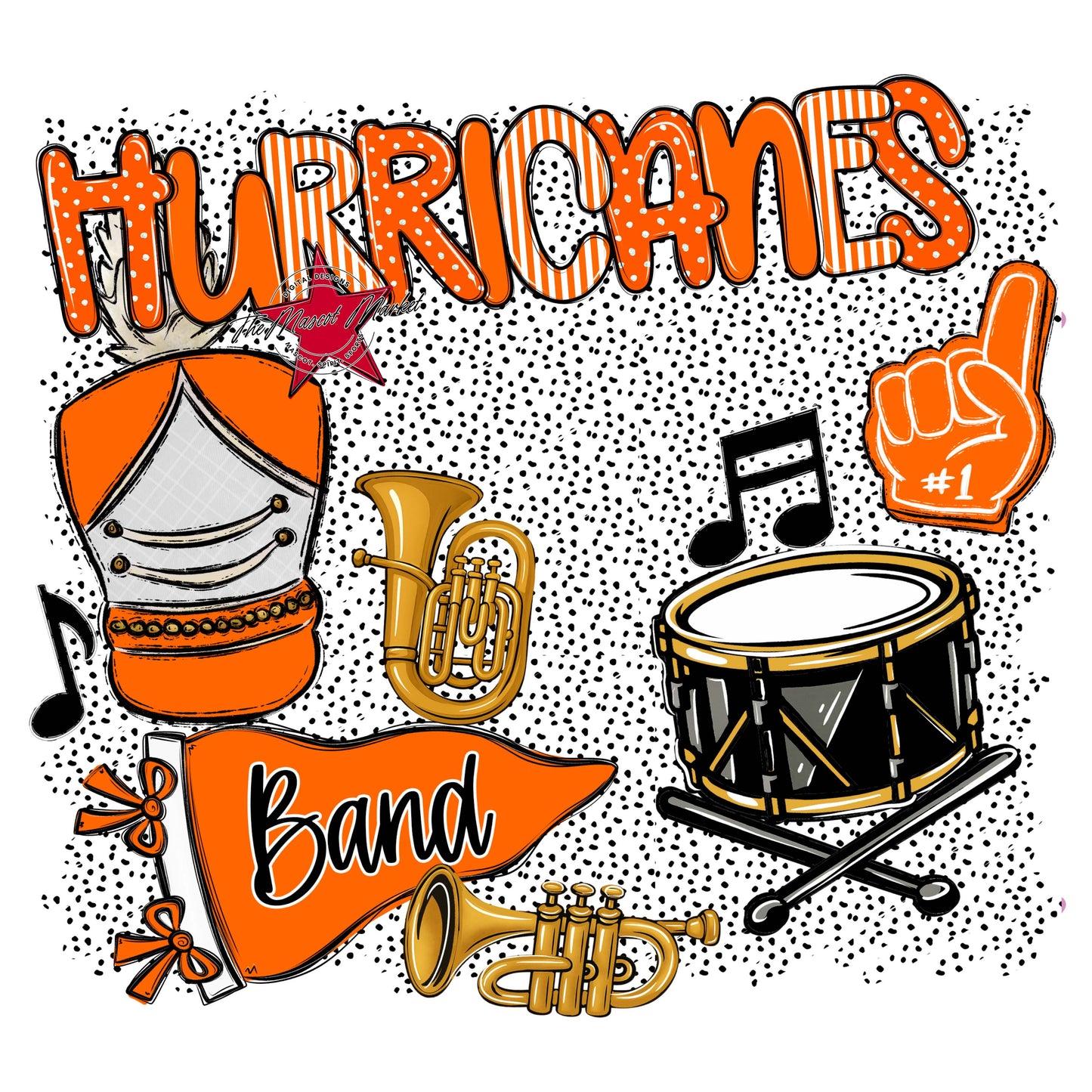 Hurricanes Band Spirit-Orange