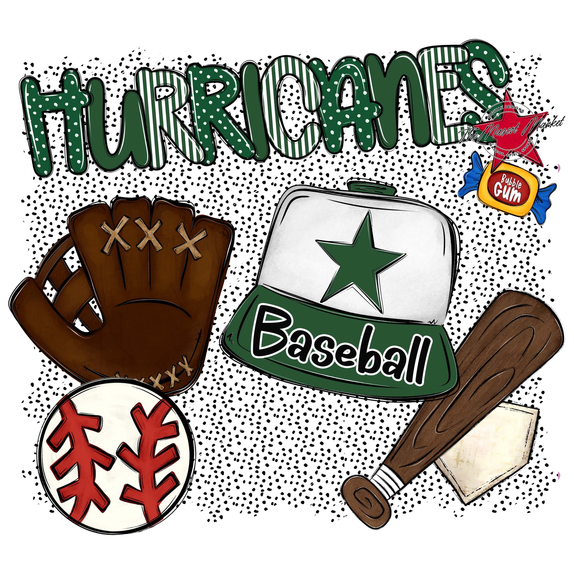 Hurricanes Baseball Spirit-Green