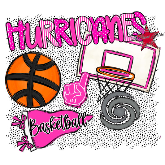Hurricanes Basketball Spirit-Pink